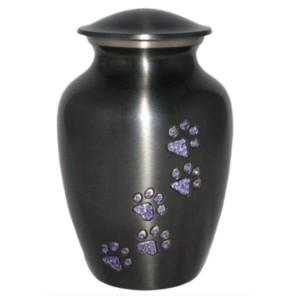 Top Classic Brass Cremation Pet <b>Urns</b> With Paw Print Design and Red Color Finished Highest Quality Metal Pet Funeral <b>Urns</b> - Product Image 3