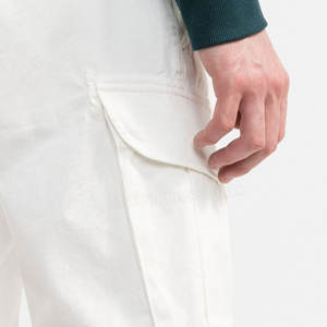 Custom Plus Size <b>Men's</b> Solid Eco-Friendly Cotton Cargo <b>Shorts</b> with Custom Logo Casual <b>White</b> Sweat Multiple Pockets - Product Image 6