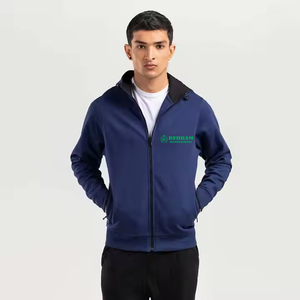 Sweat à capuche zippé sur mesure de bonne qualité pour homme, fabrication directe d'usine, impression personnalisée, sweat à capuche zippé intégral pour homme - Product Image 6