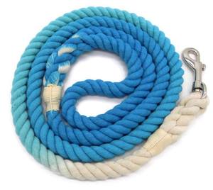 Laisse pour chien en corde tressée ombrée 100% coton multicolore - Product Image 2