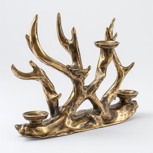 Bougeoir en corne d'aluminium fabriqué à la main avec finition patine argentée mate Artisan fait à la main conçu pour les intérieurs décoratifs - Product Image 6