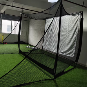 便携式 10*8 英尺高尔夫模拟器笼网，带侧网和防撞白屏，用于高尔夫击球练习，高尔夫笼网 - Product Image 5