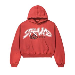 Personalizado de invierno de talla grande de peso pesado Regular ajustado entrenamiento gimnasio deportes trajes pulóver Sudadera con capucha pantalones elásticos dobladillo chándales - Product Image 4