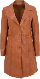 Manteau long en cuir pour femme, taille adulte, vêtements d'extérieur, best-seller en ligne - Product Image 2