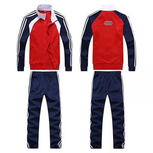 Sudadera con cremallera completa para hombre, traje de 2 piezas para trotar, chándal con cremallera, OEM, con bolsillos, informal, atlético, personalizado - Product Image 6