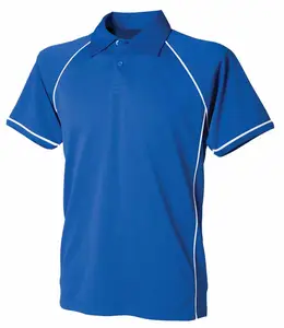 Polo con ribetes para hombre, polo deportivo de Micro piqué con bloqueo lateral, Polo de manga corta para hombre, Polo personalizado a la moda para exteriores