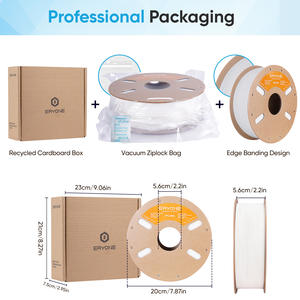 Filament <span class=keywords><strong>TPU</strong></span> flexible blanc <span class=keywords><strong>ERYONE</strong></span> 90A, tiges <span class=keywords><strong>TPU</strong></span> 1,75 mm 1 kg, dureté Shore 90A, consommables pour imprimante 3D - Product Image 6