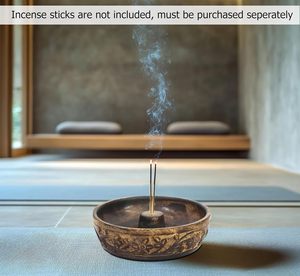 Incensario Religioso de Madera con Recipiente para Cenizas, Quemador de Aromaterapia Artesanal para una Combustión Uniforme y Limpia - Product Image 2