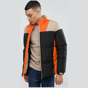 Veste polaire imperméable légère avec logo personnalisé OEM Veste d'extérieur d'hiver avec design à blocs de couleurs - Product Image 1