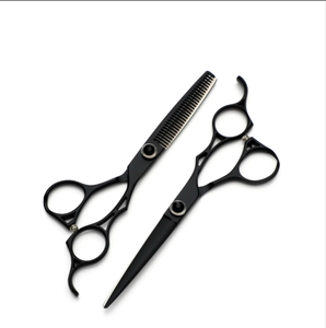 กรรไกรตัดผมด้วยมือขวาแบบมืออาชีพ F178ช่างตัดผมด้ามจับเซรามิกสไตลิสที่สวยงามใบมีดโค้งสแตนเลสสำหรับตัดผม - Product Image 1