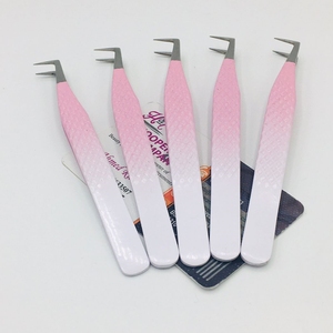 คีมหนีบขนตาสไตล์ใหม่แหนบต่อขนตาปลอมทำจากสเตนเลสสตีลอุปกรณ์ต่อขนตาขนมิงค์ - Product Image 3