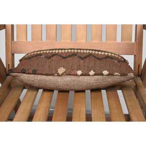 หมอนเย็บปะติดปะต่อกันสีน้ำตาลขนแกะสไตล์วินเทจ8x16นิ้วหรูหราตกแต่งลายใบไม้สไตล์วินเทจสำหรับเทคนิคการถักโซฟา - Product Image 4