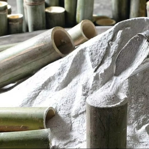 Vente en gros 3X poudre de sel de bambou alcaline détox à haute teneur en minéraux extrait d'herbes cultivées sauvages récipient sous vide en verre emballé - Product Image 1