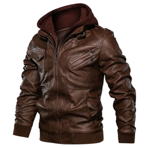 Durable Stylish Windproof <b>Waterproof</b> Breathable Eco-Friendly Men's High Quality Genuine Cow Leather Canvas Jacket <b>All</b> Seasons - Product Image 1