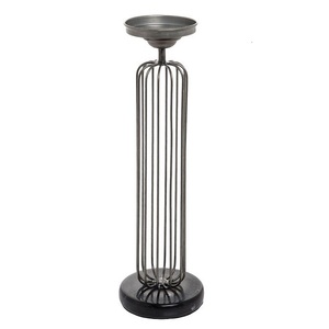 Antique Vintage Modern Iron <b>Floor</b> Standing Wrought Iron Candelabra Used <b>Candles</b> Lighting Stand With 3 Arms Pillar <b>Holder</b> - Product Image 4