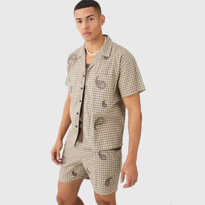 Ensembles hawaïens d'été à logo personnalisé Chemises de plage à séchage rapide avec manches Mode et décoration OEM et ODM Conception personnalisée - Product Image 6