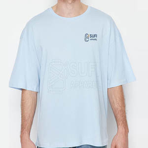 T-shirts pour hommes surdimensionnés à col uni, 100% coton tricoté, décontractés, écologiques, respirants, à manches courtes, séchage rapide, personnalisables avec votre propre logo - Product Image 3