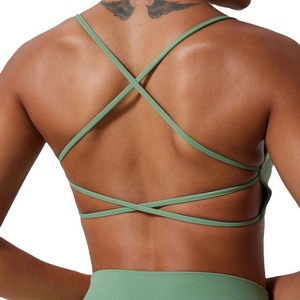 สปอร์ตบราคอวีสำหรับออกกำลังกายเล่นโยคะปรับแต่งด้านหน้าได้ - Product Image 4