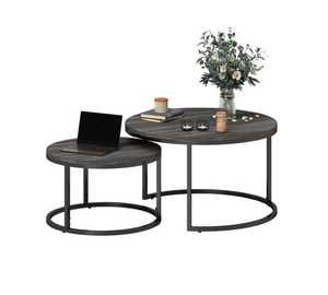 Juego de 2 muebles para el hogar Metal y mesa auxiliar de madera superior Nuevo diseño Mesa de centro decorativa de metal Fabricante mayorista Exportador - Product Image 1