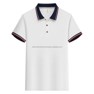 Polo personalizado camisas de punto de gran tamaño para hombre Camiseta de algodón transpirable ropa de trabajo uniforme bordado Polo para hombre - Product Image 1