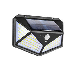 100 <b>LED</b> Solar Lamp with <b>Motion</b> <b>Sensor</b> Modern Outdoor Garden Wall <b>Lights</b> Certified for Landscape Use ROHS Compliant - Product Image 1