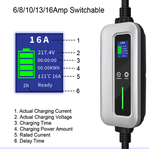 Nouvelle station de recharge portable pour véhicules électriques de type 2 <span class=keywords><strong>Schucko</strong></span> 7 kW AC 16 A avec câble de 5 m - Product Image 5