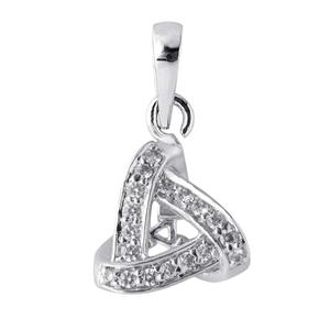 Venta directa de fábrica VVS Moissanite Diamonds GRA Certified Interlocking Triangle Shape Pendant Classic Best Jewelry Collection - Product Image 1