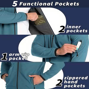 Fabricante de ropa personalizada otoño transpirable impermeable al aire libre chaqueta Softshell para hombres - Product Image 2