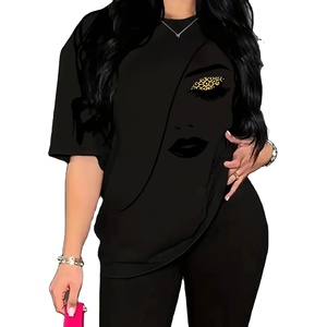 Élégant short imprimé de haute qualité chemise personnalisé respirant été femmes ensembles 100% coton été 2 pièces ensemble femmes - Product Image 1