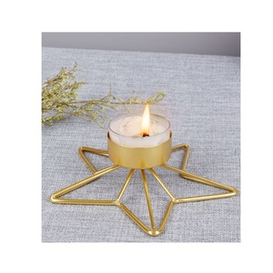 Candelabros metálicos geométricos contemporáneos, perfectos para la decoración moderna del hogar, iluminación ambiental de mesa y exhibición. - Product Image 1