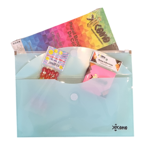 Sobre tamaño carta con cierre a presión y cremallera en colores pastel - Product Image 3