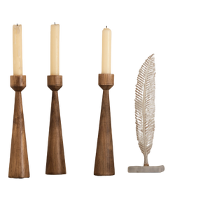 Porte-bougie en bois fait à la main, pilier Design gravé, bougeoir créatif, décoration de mariage et de fête - Product Image 4