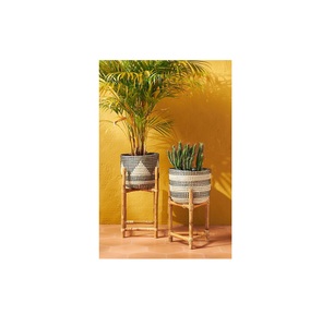 Hand-Woven Indoor Seagrass <b>Basket</b> with Iron Handle Large <b>Laundry</b> <b>Basket</b> Flower Pot Pots <b>Basket</b> Sea Grass Material - Product Image 5