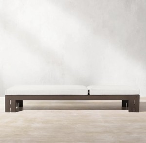 Lettino da esterno moderno in alluminio con <span class=keywords><strong>tavolino</strong></span> per piscina dell'hotel lettini da sole Chaise longue in alluminio - Product Image 3