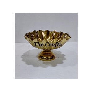 Bol de service en aluminium doré poli, taille et forme personnalisées, vaisselle, bol à chocolat au meilleur prix - Product Image 1