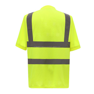 Camisetas Polo de Seguridad con Franjas Reflectantes 3M, Camiseta de Trabajo Reflectante, Tops de Trabajo de Manga Corta - Product Image 4