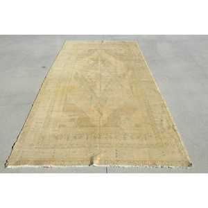 Turkish Vintage Rug, Large 5x9.6 ft (151x293 cm) Rug, <b>Brown</b> Moroccan <b>Wool</b> Rug - Product Image 1