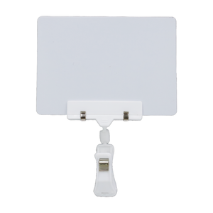 Mini soporte de etiqueta de estante con clip blanco para etiquetas de precio y exhibición de promoción en tiendas minoristas - Product Image 1