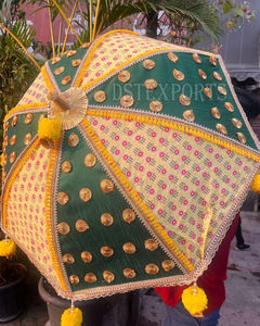 Décoration de mariage avec parapluie suspendu en fibre Parapluie traditionnel pour Mehndi Stage Parapluies de mariage indien Chattars Parsols - Product Image 6