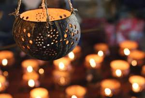 Portavelas de cáscara de coco de alta calidad Star Can diseño personalizado/fabricación de velas de cáscara de coco de Eco2go Vietnam - Product Image 6