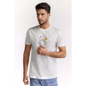 เสื้อยืดกราฟิก Smart Fit รุ่น TS-CNSJ24-130 ลายพิมพ์แบบกดอัด ดีไซน์เรียบง่าย พร้อมเทคนิคพัฟ - Product Image 4