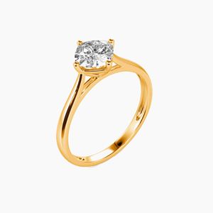 <b>Cushion</b> Cut Solitaire Engagement <b>Ring</b> For Women - Product Image 5