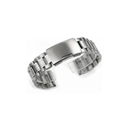 Correa de reloj inteligente profesional GD007 plateada unisex de lujo, clásica, suave, transpirable, ajustable, ligera y duradera, de acero inoxidable.