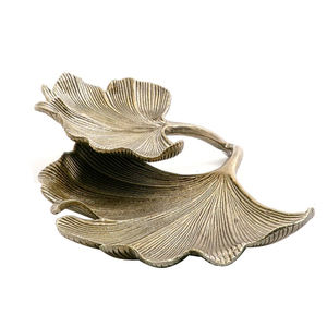 Vaisselle pour hôtel et complexe hôtelier, bol à riz en forme de fleur, bol de service en métal doré, vaisselle, plat de service pour fruits, plat à nourriture - Product Image 1