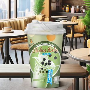 Té de burbujas cremoso de matcha orgánico, juego de 3 tazas - Product Image 1