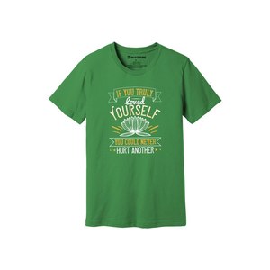 Camiseta informal de algodón 100% con impresión de temas de Buda en 3D, 12 opciones de color, 160-180, colocación de diseño personalizable GSM pesado - Product Image 4