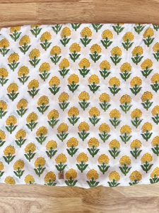 Tela con estampado de bloque de mano indio, hermosa Floral Tela con estampado de algodón hecha a mano, tela decorativa para correr - Product Image 3