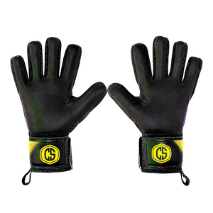 Guantes de Portero Transpirables de Alta Gama en Negro y Amarillo, con Látex en el Dorso y Corte de Dedos Enrollados para Entrenamiento al Aire Libre y Competición - Product Image 1