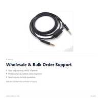 Kabel Audio Pengganti untuk Headset Logitech Astro A10 A30 A40 3.5 mm 4 Pole dengan Plug Berlapis Emas