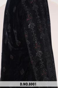 Modern Fusion Indo-Western Sherwani for Men Royal <b>Black</b> Velvet Knee Length Groom Suit Elegant <b>Sequins</b> Embroidery Work - Product Image 4